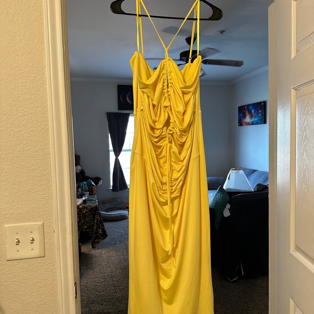 Fashion to Figure Yellow Spaghetti Strap Sundress